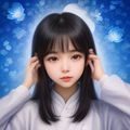 林媛，数字媒体行业研究员，站在白板前讲解行业趋势图表，职业装专业感强